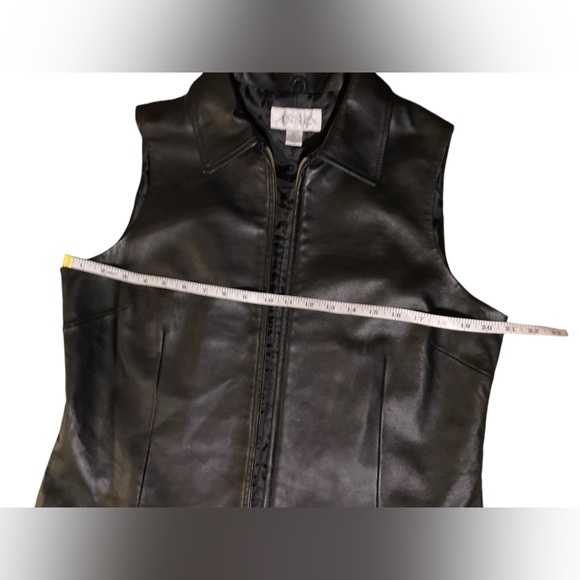 Vintage Casual Corner Black leather vest. size l. 1980’s-90 - Picture 8 of 12